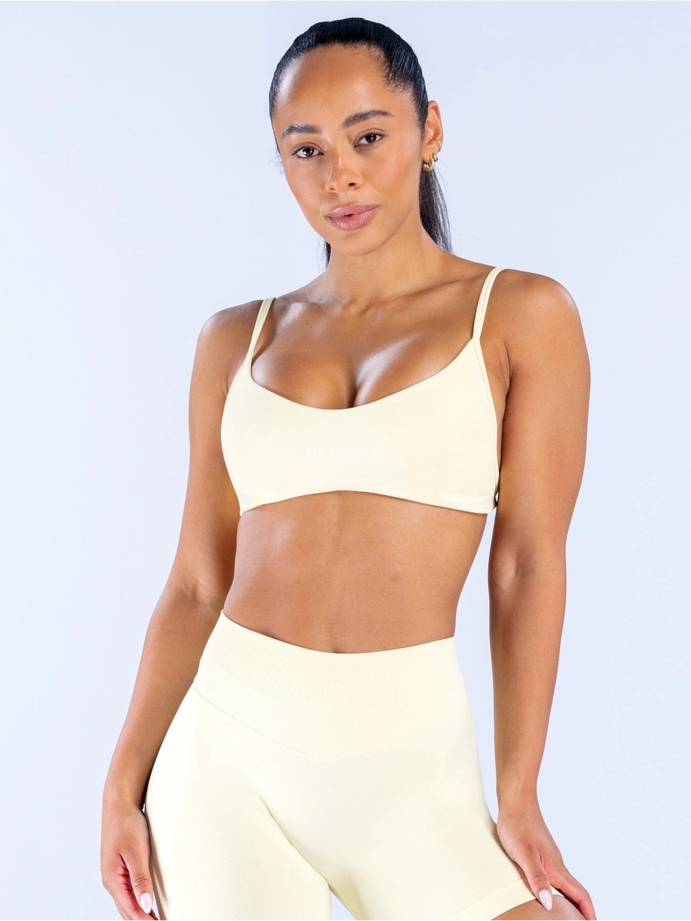 Impact scoop neck bra - BUTTER
